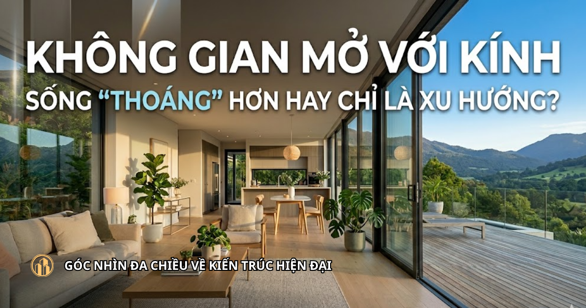 Không gian mở với kính: sống “thoáng” hơn hay chỉ là xu hướng?